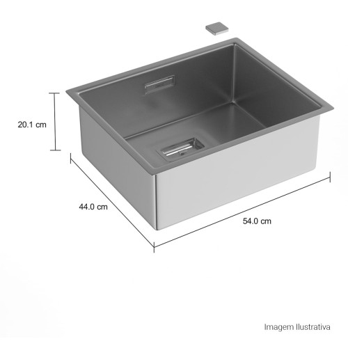 Cuba de Embutir Deca para Cozinha em Inox 50cm Wish Inox