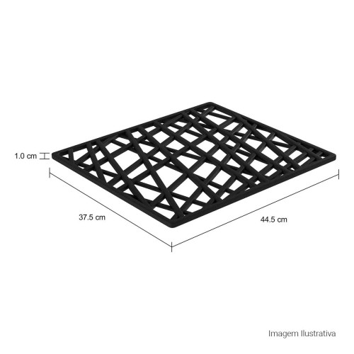 Trama Deca para Cuba 43cm Trama Invisible Ébano Fosco