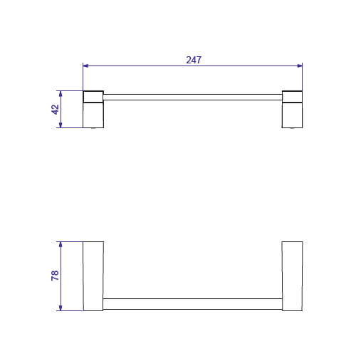 Porta Toalha Barra Liv 20 Cm Cromado