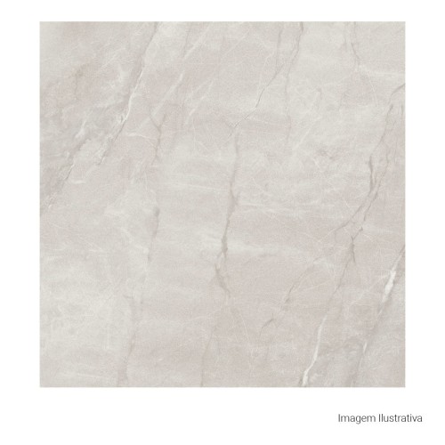Porcelanato Polido Pedra 100x100cm Cinza - Portinari Pietra Di Savoie Sgr Pol Retificado
