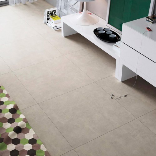 Porcelanato Acetinado Cimentício 90x90cm Cinza - Portinari Downtown Hd Gr Esmaltado Retificado