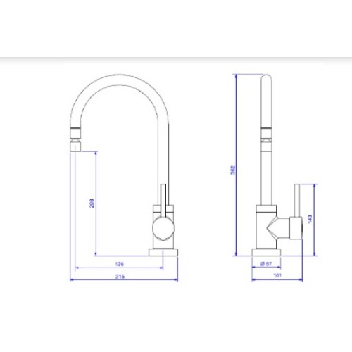 Misturador Monocomando Deca de Mesa Bica Móvel para Cozinha Redonda Spin Cromado