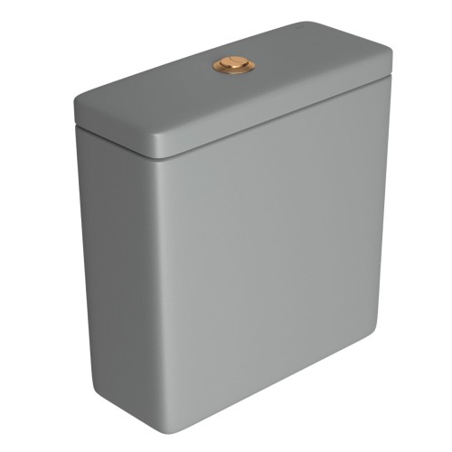 Caixa para Acoplar Acionamento Duo com Botao Gold Matte Quadra/polo/pianocinza Fosco