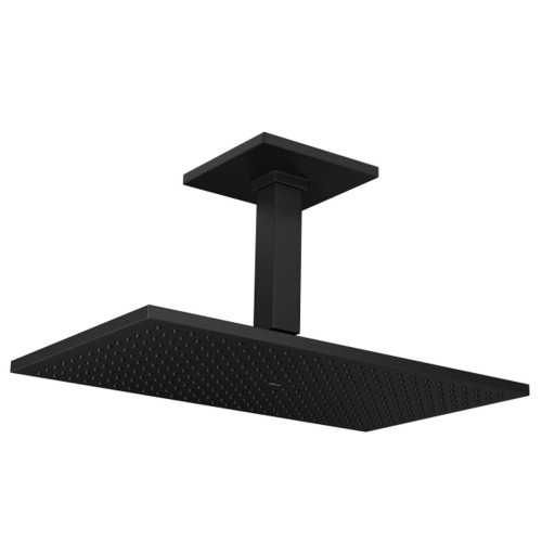 Chuveiro Com Tubo Para Teto Unic 40 Cm Black Matte