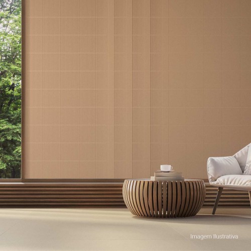 Porcelanato Decorado Matte/lux 20x20cm Marrom - Portinari Nuances da Natureza Areias Dec 2 No Mlx Bold