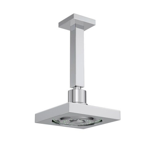 Chuveiro Deca de Teto com Tubo Acqua Plus Quadratta Cromado