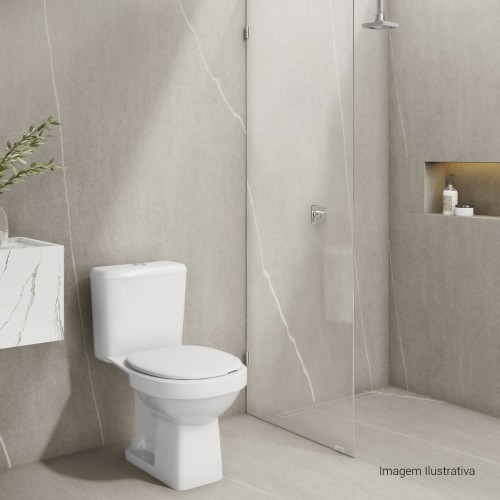 Chuveiro Deca de Teto com Tubo Acqua Plus Quadratta Cromado