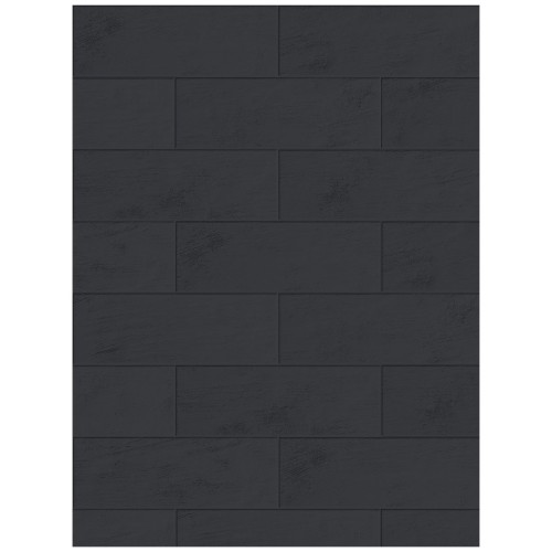 Porcelanato Monocromatico Natural 7,7x24cm Preto - Portinari Harmonia Brick Bk Nat Esmaltado Bold