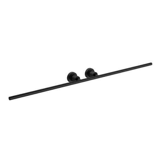 Porta Toalha com Barra Dupla Slim Black Matte