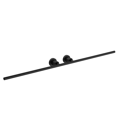 Porta Toalha com Barra Dupla Slim Black Matte