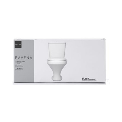 Kit Completo Deca Bacia com Caixa Acoplada Ravena Branco