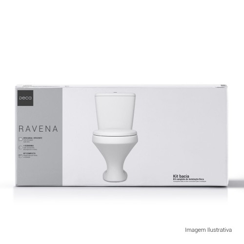 Kit Completo Deca Bacia com Caixa Acoplada Ravena Branco