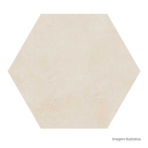 Porcelanato Cimentício Natural 17,5x17,5cm Branco - Portinari Downtown Hd Downtown Hexa Wh Nat Esmaltado Bold