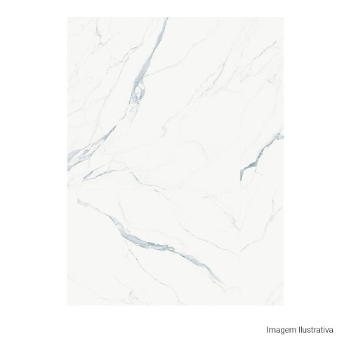 Porcelanato Polido Marmorizado 120x120cm Branco - Portinari Ballet Statuario Wh Pol Retificado