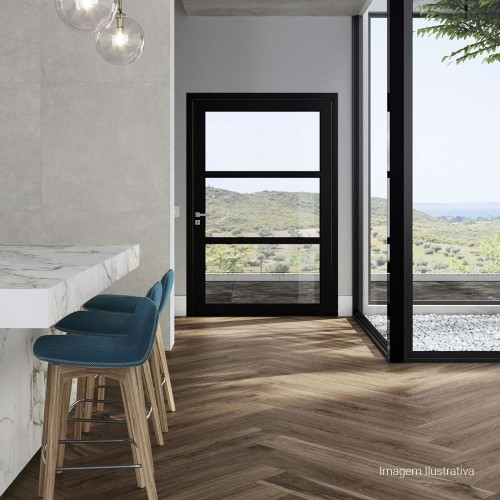 Porcelanato Amadeirado Natural 20x120cm Bege - Portinari Luthier Be Nat Esmaltado Retificado