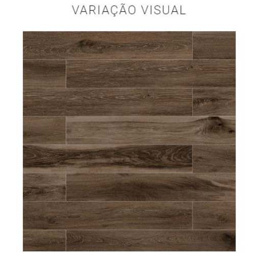 Porcelanato Amadeirado Natural 20x120cm Marrom - Portinari Luthier Bw Nat Esmaltado Retificado