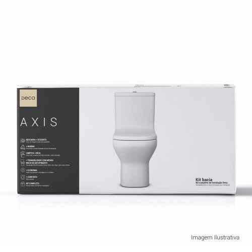 Kit Completo Deca Bacia com Caixa Acoplada Axis Branco