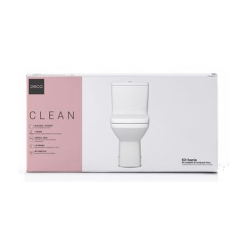 Kit Completo Deca Bacia com Caixa Acoplada Clean Branco