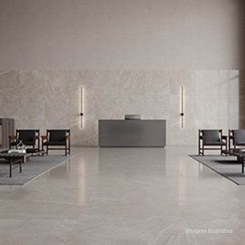 Porcelanato Pedra Natural 100x100cm Cinza - Portinari Sandstone Sgr Nat Pietra Prime Retificado
