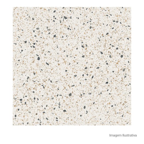 Porcelanato Confete Natural 100x100cm Branco - Ceusa Confete Wh Nat Esmaltado Retificado