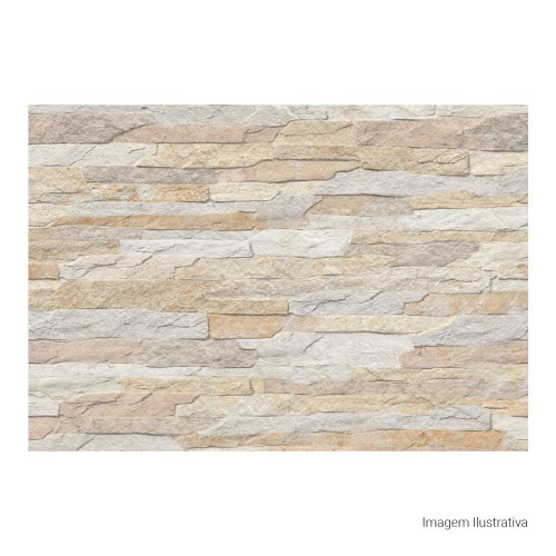 Cerâmica Pedra Acetinado 45x65cm Bege - Ceusa Filetado Retificado