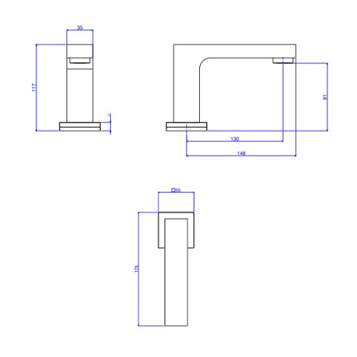 Torneira de Mesa Touchless Bica Baixa para Lavatório Unic Black Matte