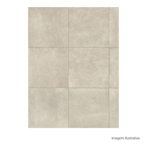 Porcelanato Acetinado Cimentício 90x90cm Cinza - Portinari Chicago Hd Sgr Act Esmaltado Retificado