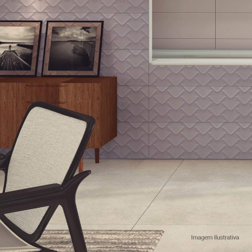 Porcelanato Acetinado Cimentício 90x90cm Cinza - Portinari Chicago Hd Sgr Act Esmaltado Retificado