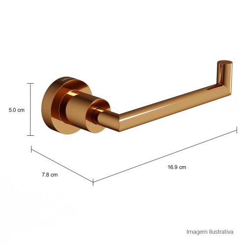 Papeleira Deca Slim Red Gold