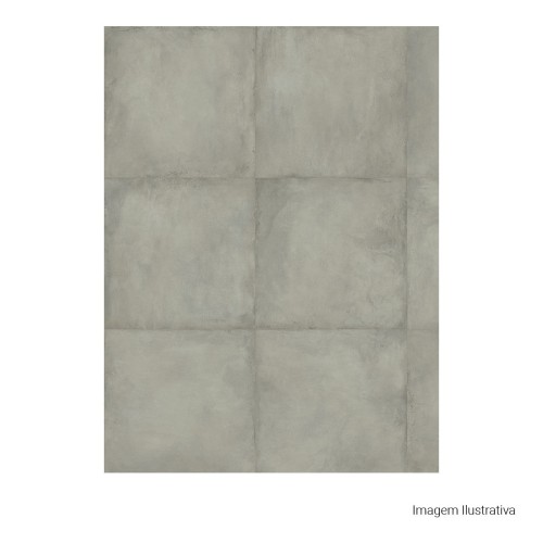 Porcelanato Cimentício Natural 90x90cm Cinza - Portinari Alquimia Gr Nat Esmaltado Retificado