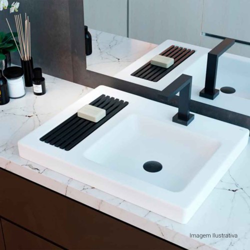 Torneira de Mesa Touchless Bica Alta para Lavatório Dream Black Matte