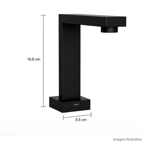 Torneira de Mesa Touchless Bica Alta para Lavatório Dream Black Matte