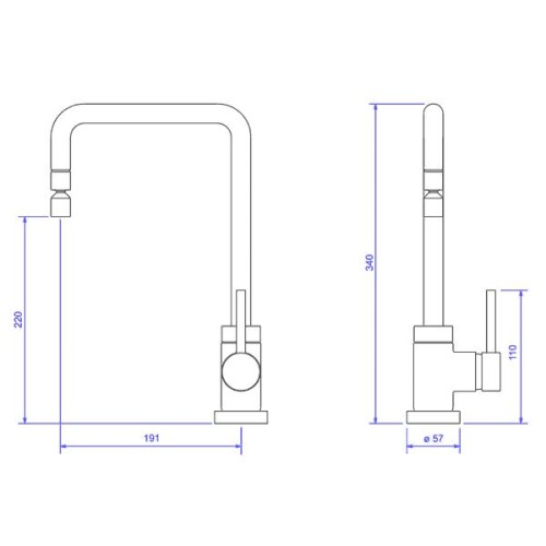 Misturador Monocomando Deca de Mesa para Cozinha Spin Cromado