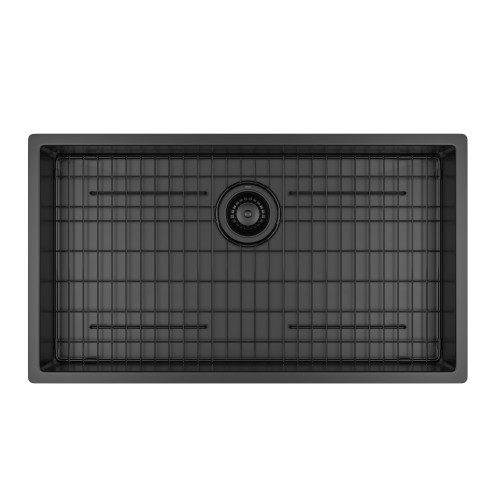 Cuba de Cozinha Retangular 74x40cm Black Matte - Cc.670.75.Blmt