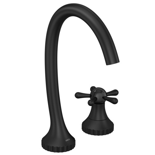 Torneira de Lavatório Mesa Bica Alta Pérola Dn15 Black Matte - 1191.Bl108.Mt