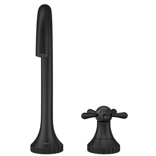 Torneira de Lavatório Mesa Bica Alta Pérola Dn15 Black Matte - 1191.Bl108.Mt