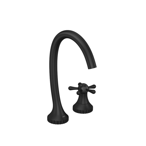 Torneira de Lavatório Mesa Bica Alta Pérola Dn15 Black Matte - 1191.Bl108.Mt