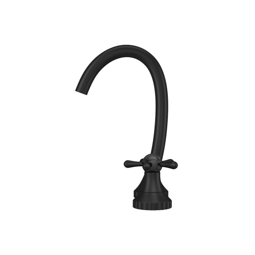 Torneira de Lavatório Mesa Bica Alta Pérola Dn15 Black Matte - 1191.Bl108.Mt