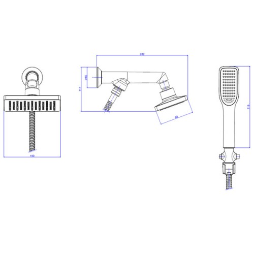 Chuveiro Deca com Desviador e Ducha Manual Flex Cromado