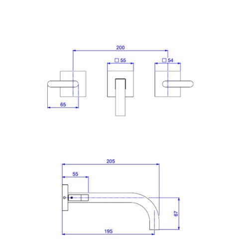 Misturador Deca de Parede para Lavatório Dn20 Soul Cromado
