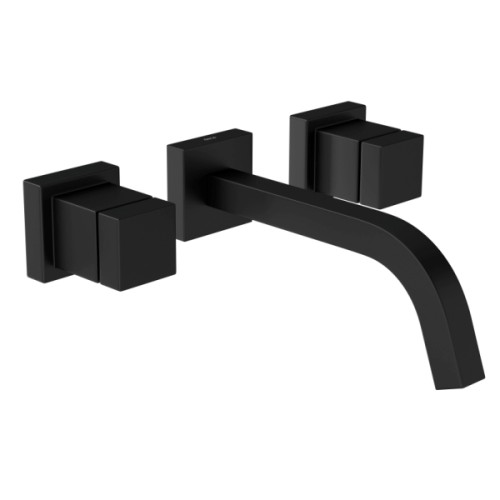 Misturador de Parede para Lavatório Cubo Black Matte