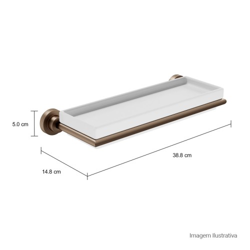 Prateleira em Louça Acessórios Slim Corten