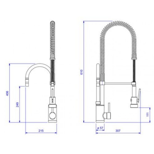 Misturador Monocomando de Mesa para Cozinha Gourmet Black Matte