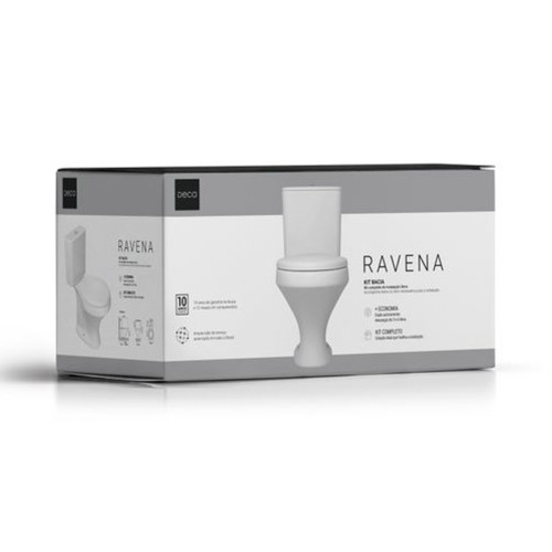 Kit Bacia P/ Cx Acoplada Ravena - Branco