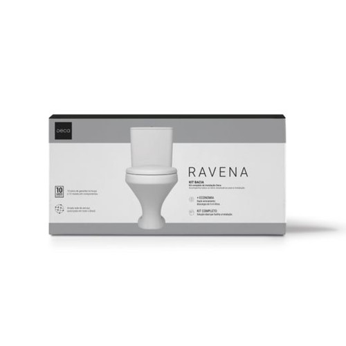 Kit Bacia P/ Cx Acoplada Ravena - Branco