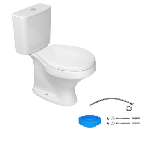 Kit Bacia P/ Cx Acoplada Ravena - Branco