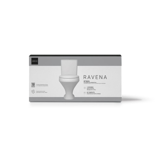 Kit Bacia P/ Cx Acoplada Ravena - Branco