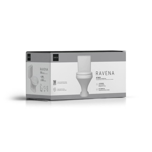 Kit Bacia P/ Cx Acoplada Ravena - Branco