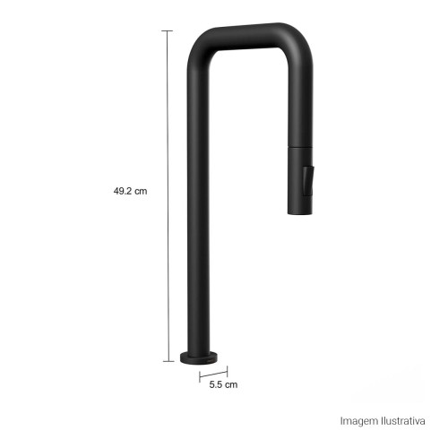 Bica de Mesa para Cozinha Deca You Black Matte