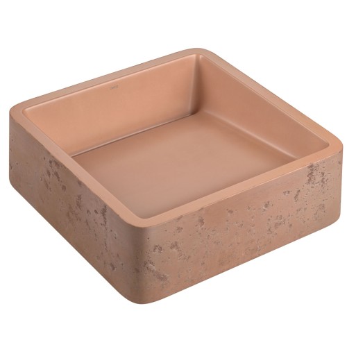 Cuba de Apoio Deca Quadrada Cimentícia Terracota - L.11040.Etr.66